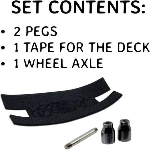 Set 2 1 Pack TAILWHIP Finger Scooter Peg Pegs Wheel Axle Tape Sticker | Pro Finger Scooter & Fingerboard Accessories