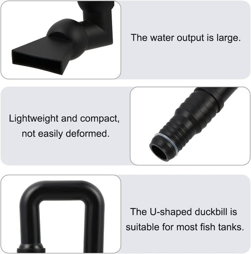 MiOYOOW 360° Rotation U Return Pipe for Aquarium Water Pump, Fish Tank Pump Nozzle