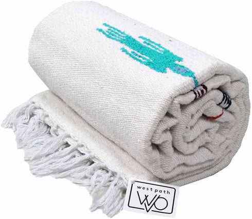 Yoga Blanket - Thick Handmade Mexican Thunderbird Blanket, Perfect for Yoga