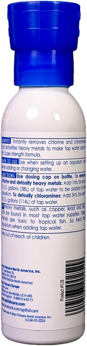 4-Ounce 4 OZ API TAP WATER CONDITIONER Aquarium Water Conditioner Bottle, TAP WATER COND.