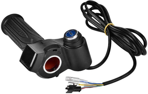 Waterproof Electric Bike Grip, 1 Pair Throttle Handlebar Grip with LED Display for Electric Cars, Bikes, Scooters