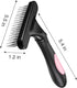 Pet Grooming Rake Comb for Dogs & Cats - Double Row Pins for Shedding, Dematting, Safe Grooming & Deshedding Brush