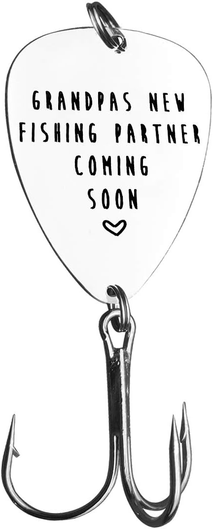 New Grandpa Gift Grandpas New Fishing Partner Coming Soon Fishing Lure Pregnancy