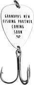 New Grandpa Gift Grandpas New Fishing Partner Coming Soon Fishing Lure Pregnancy