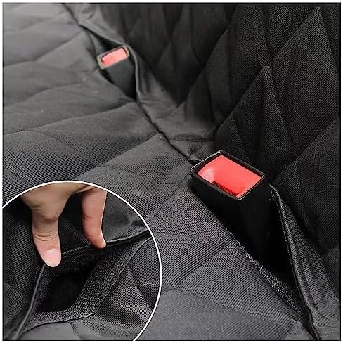 Generic 137x147cm, PawComfort Deluxe Dog Car Seat Cover, Quilted Black Waterproof Pet Protector, Universal Fit for Cars