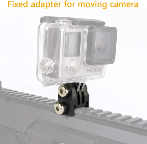 Picatinny Rails Airsoft Gun Rail Mounts Bracket Adapter for GoPro Action Camera (Black)