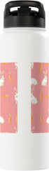 Patternado Studio Cute Bunny Carrot Soft Minimal Animal Spring Design Stainless Steel Insulated Water Bottle