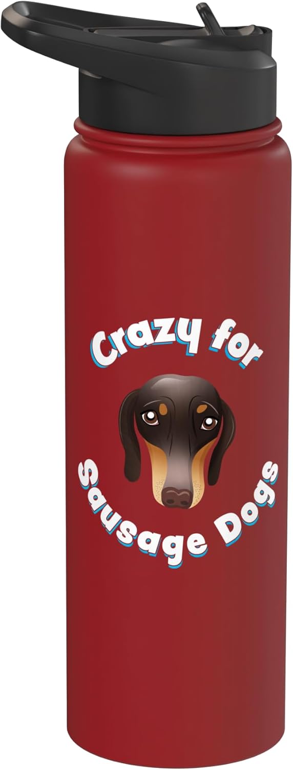 Sausage dog Owner Gifts Crazy for Sausage Dogs | Cute miniature sausagedog Gift Stainless Steel Insulated
