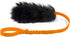 HOWGO Dog Rope Toy, 100% Sheepskin Bungee Chaser Tug Toy for All Breeds (Orange, Long Without Ball)