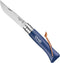 Opinel Colorama Series No. 8 - Stainless Steel Everyday Carry Folding Pocket Knife with Leather Strap