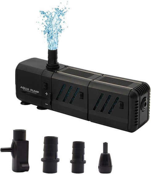 MQ 400GPH Submersible Water Pump (1500L/H, 15W), Ultra Quiet for Aquarium, Fish Tank, Pond, Fountain