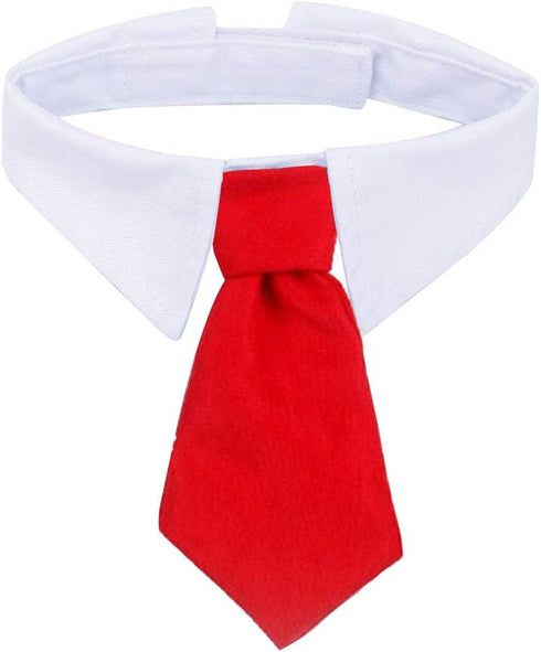 ZTON Bowtie for Little Puppy - Handcrafted Adjustable Formal Collar Neck Tie for Dogs & Cats (L, Red)
