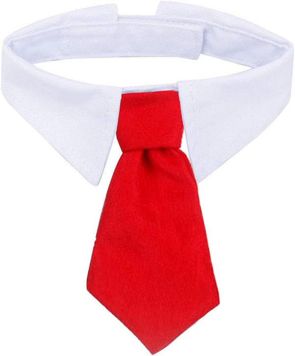 ZTON Bowtie for Little Puppy - Handcrafted Adjustable Formal Collar Neck Tie for Dogs & Cats (L, Red)
