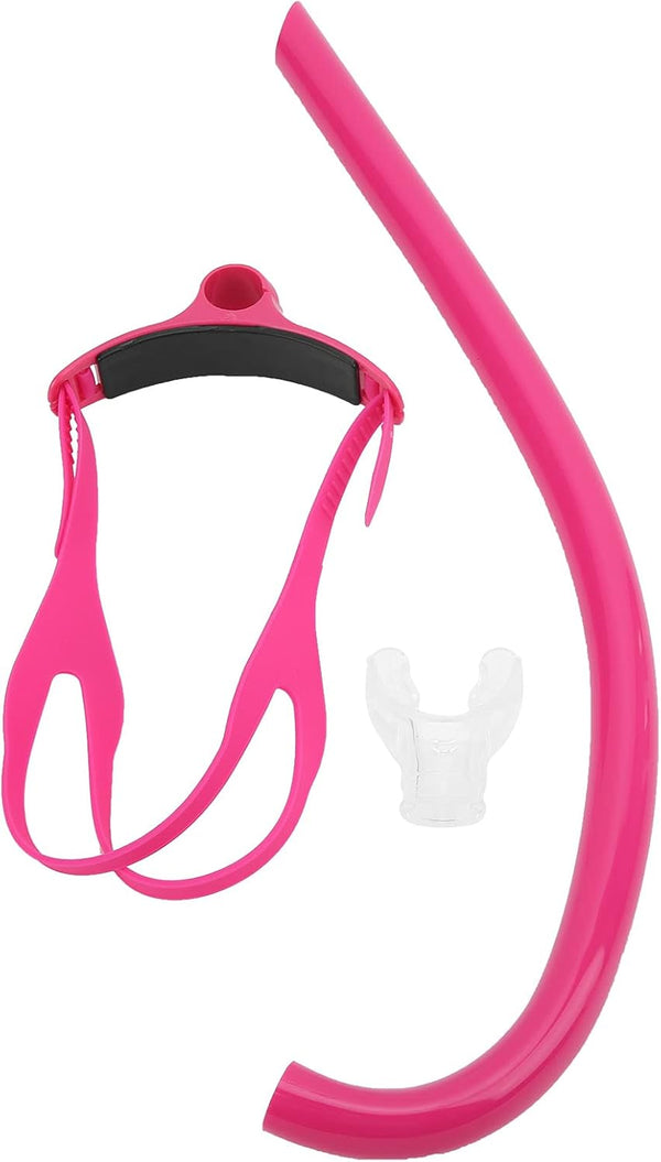 Swim Snorkel Front Mounted with Silicone Mouthpiece, Training Breath Gear for Adult Swimmers