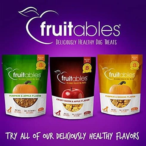 Fruitables Baked Dog Treats - Pumpkin and Blueberry Treats for Dogs - Healthy Low Calorie, 12 Ounces (2 Pack)