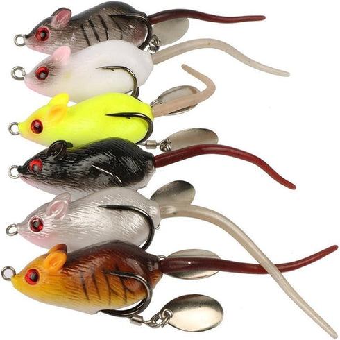 Yellow Fishing Bait Rubber Mouse Bass Fishing Lure Crankbait Tackle Lures, Baits and Attractants by YuanHolumid