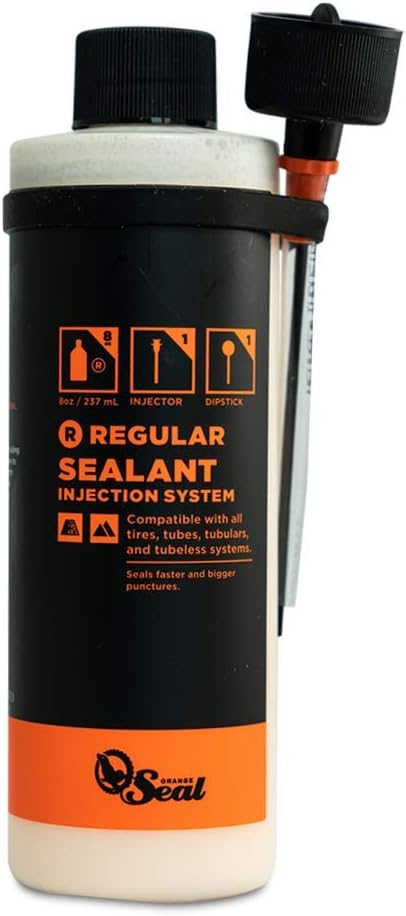 Orange Seal Regular Formula Tubeless Bike Tire Sealant, Fast Sealing for MTB, Road, CX, Gravel Tires