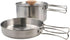 zaoalife 2pcs Set Set Backpacking Camping Cookware Outdoors Stainless Steel Cookware Non-Stick Lightweight Pot Pan