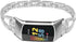 Compatible with Fitbit Charge 6/Charge 5 Band for Women, Slim Crystal Bling Glitter Diamond Rhinestones Jewelry Metal Bracelet Sport Wristband Replacement Band for Fitbit Charge 6/Charge 5