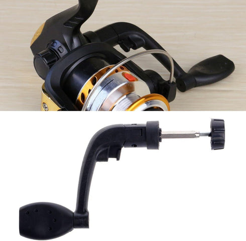 Seadiquiet Black Universal Plastic Power Handle Fishing Reels Crank Rock Arm Spinning Wheel Grasp Reels and Accessories