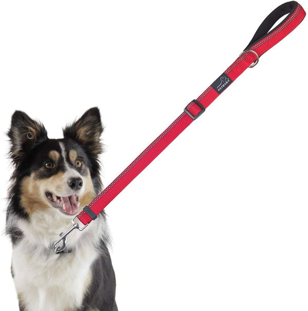 Short Dog Leash, 3ft Heavy Duty Reflective Adjustable Strong Lead, Soft Padded Traffic Handle for Medium Large Dog