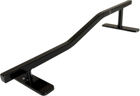 12" Teak Tuning Square, Bi-Level Fingerboard Rail, - Custom Designed and Made in USA - Premium Solid Steel, Glossy