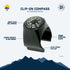 Sun Company Clip-On Compass for Bikes, Handlebar Compass for Bicycle, Motorcycle, ATV, Snowmobile