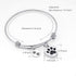 Always in My Heart Expandable Cuff Cremation Bracelet for Ashes - Dog Cat Paw Prints Pet Memorial Urn Jewelry