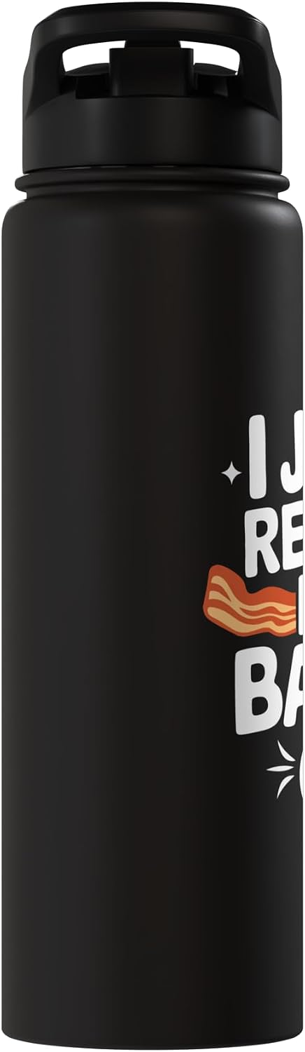 Bacon Meat Breakfast Bacons Bacon I Just Really Like Bacon Ok Stainless Steel Insulated Water Bottle