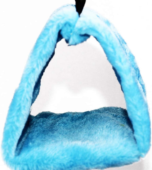 Pet Bird Nest Hammock Hanging Cave Bed - Plush Snuggle Happy Hut Tent (Small, Blue)