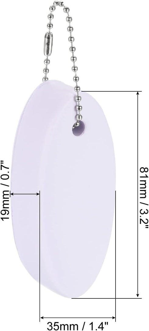 PATIKIL Floating Keychains Marine Sailing Oval Key Chain Buoyant Keyrings for Outdoor Sports Boating