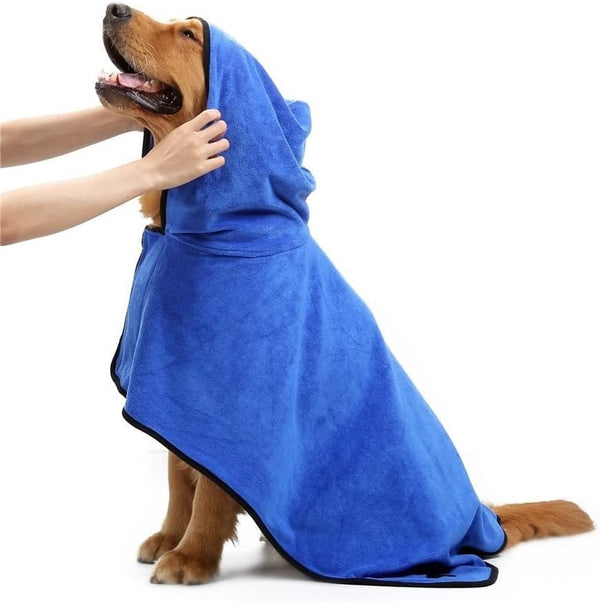 Generic Pet Cat Pullover Sweaters Hooded Bath Towel Hooded Super Absorbent Waist Belt