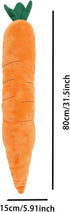 Generic Squeaky Carrot Dog Toy for Aggressive Chewers, Durable Chew Toy for Puppies Small Medium Large Dogs