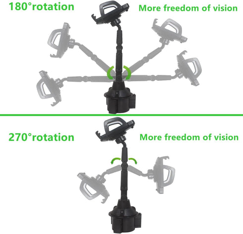 Golf Cart Phone Holder, Universal Cup Holder Mount for All 4.7-6.8" Cell Phones, Fits EZGO Club Car Yamaha
