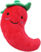 Plush Chilli Toy Fruits and Vegetables, Dog Squeaky Toys for Small Dogs, Chili Eggplant Corn Puppy Toys, Size 1