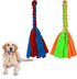 ASOCEA 2 Pack Dog Fleece Rope Toy for Chase and Tug, Interactive Cotton Chew Toy for Small Medium Dogs