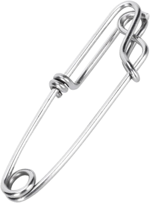 Gsycle 15pcs Tuna Clips, Stainless Steel Fishing Snap Clips Longline Branch Hangers Snap Fishing Accessory Easy On Off