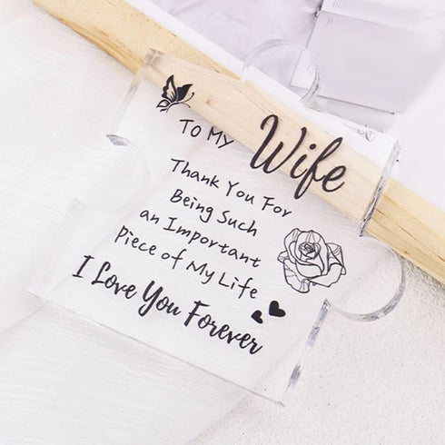 To My Wife Gift From Husband Hubby Acrylic Puzzle Plaque for Wife Wifey Wedding Birthday Anniversary Valentines Gift