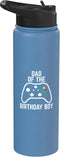 video gamer dad of the birthday boy controller art dad of the birthday boy video gamer game controller graphic Stainless Steel