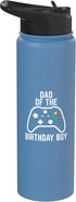 video gamer dad of the birthday boy controller art dad of the birthday boy video gamer game controller graphic Stainless Steel