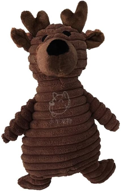 MEETCARE Plush Dog Toys for Small Medium Dogs - Interactive Squeaky Sound Toy, Soft & Comfortable (Deer)