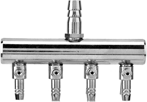 Aquarium Air Flow Valves, Stainless Steel 4 Way T Shaped Control Valve Pump for Fish Tank Accessories