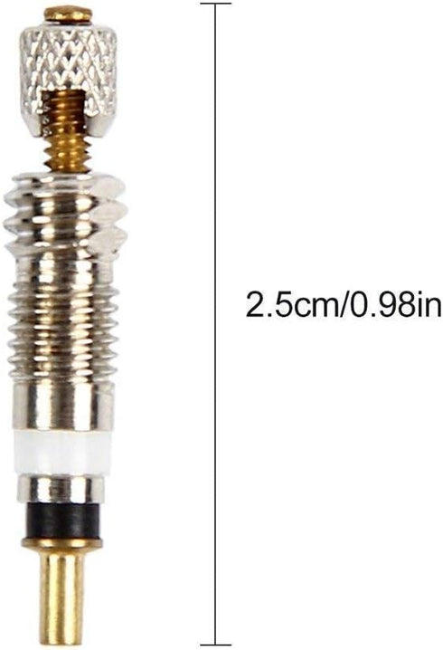 Presta Valve Core (12 Pack) and 12 Anodized Alloy Presta Valve Caps for Tubeless Road & MTB Bike