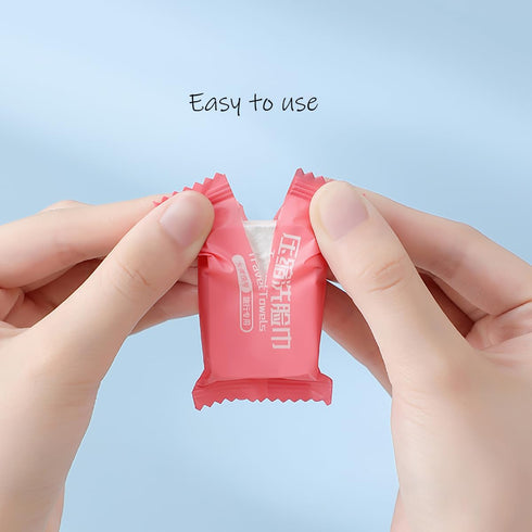 14pcs (9.5x12 inch) Compressed Towel, Disposable Cotton Portable, Vacation Essentials Travel Home Outdoor Sports