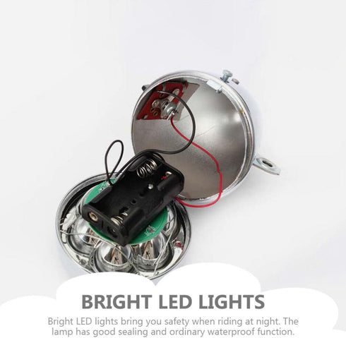 Toddmomy 2pcs Retro Bicycle Lights: Front and Rear Lights for Night Riding, Vintage Flashlight Bike Lamp