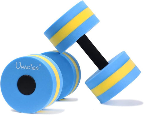 UNAOIWN 2Pcs Water Weights for Pool Exercise, Lightweight Water Dumbbells for Aquatic Resistance Training