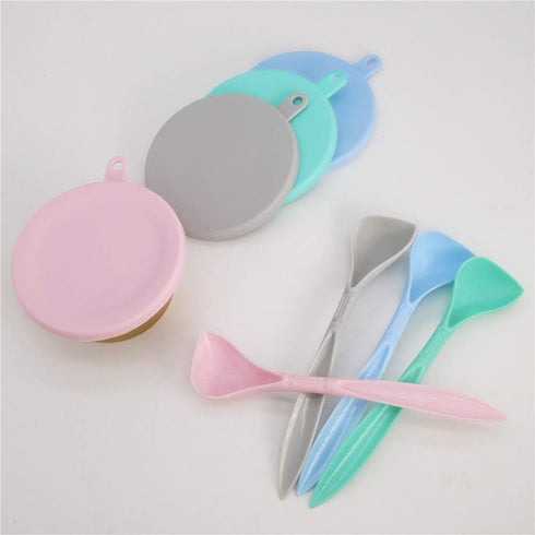 4 Pack Can Covers and Pet Spoons Set, Universal Silicone Lids for Pet Food Cans, 1 Fit 3 Standard Size Dog and Cat