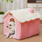 Labauxite Dog House Indoor Memory Sponge, Foldable Dog House Kennel Bed Mat with