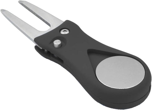 Golf Divot Repair Tool with Pop-up Button & Magnetic Ball Marker Pitch