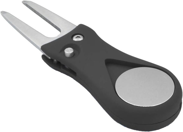 Golf Divot Repair Tool with Pop-up Button & Magnetic Ball Marker Pitch